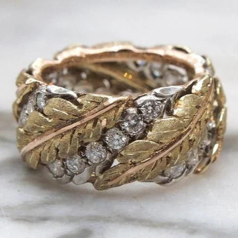 Anillo Vintage de Oro y Diamantes