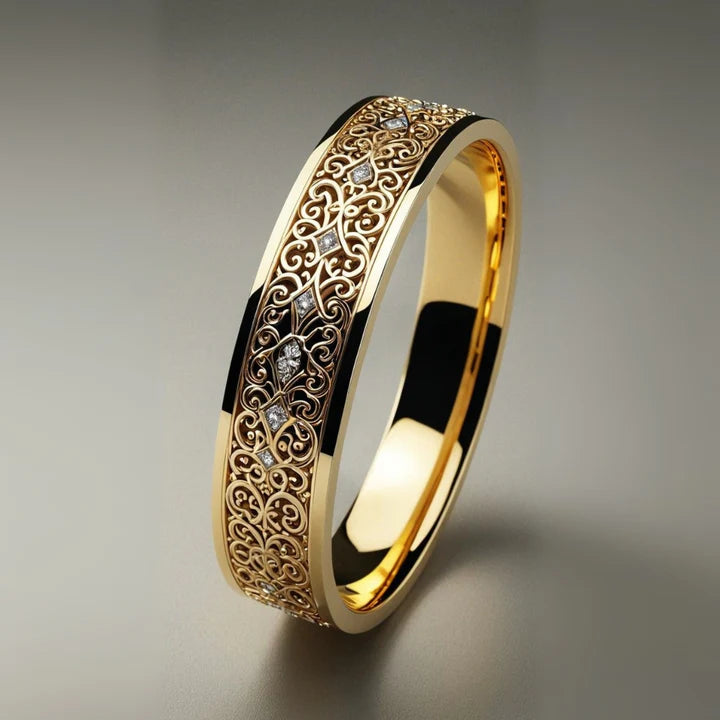 Anillo Fino Exótico Hueco Vintage