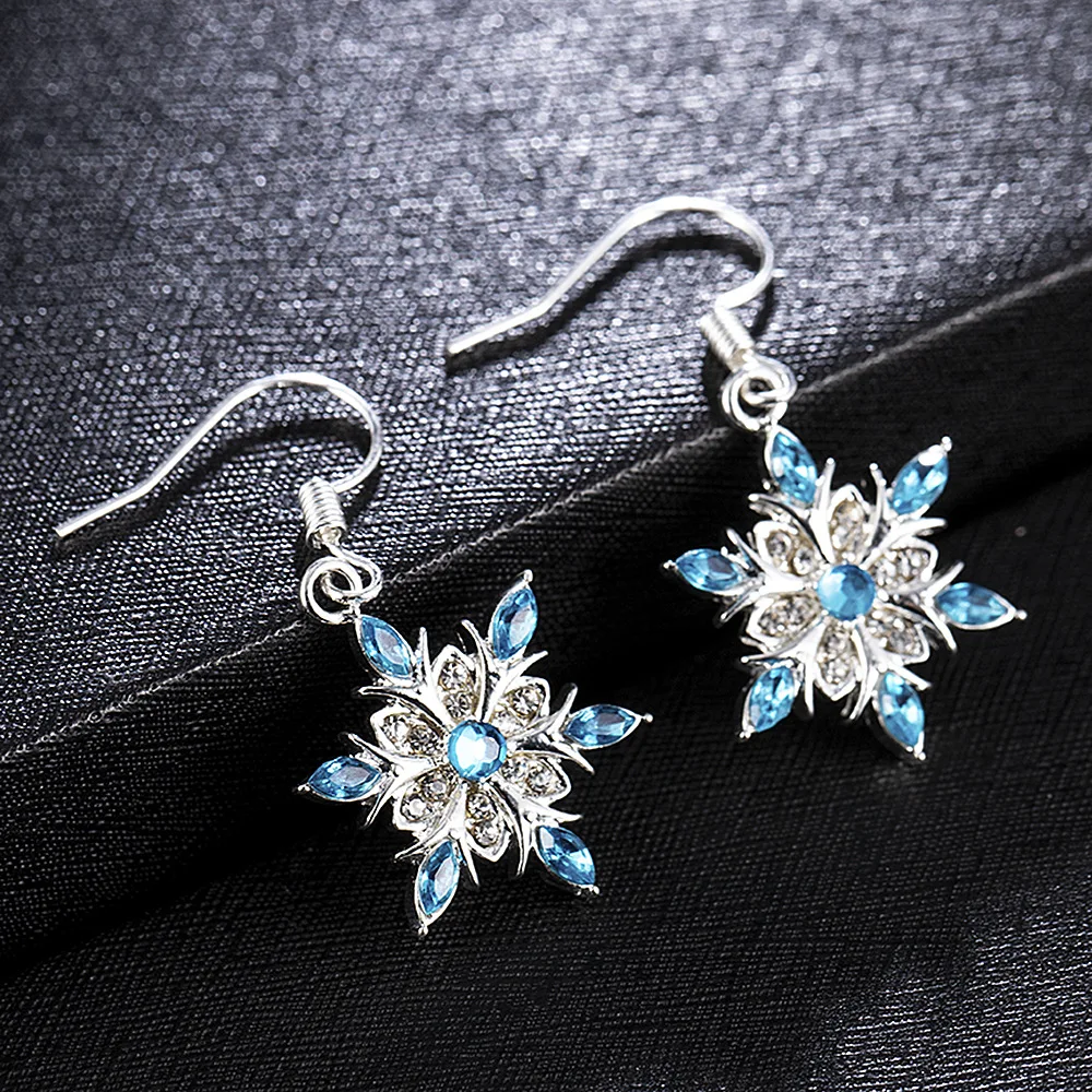 Pendientes Estrellas Vintage de Cristal Azul