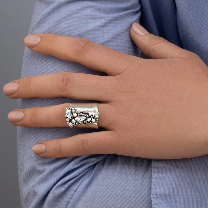 Anillo Brillo en Plata Vintage