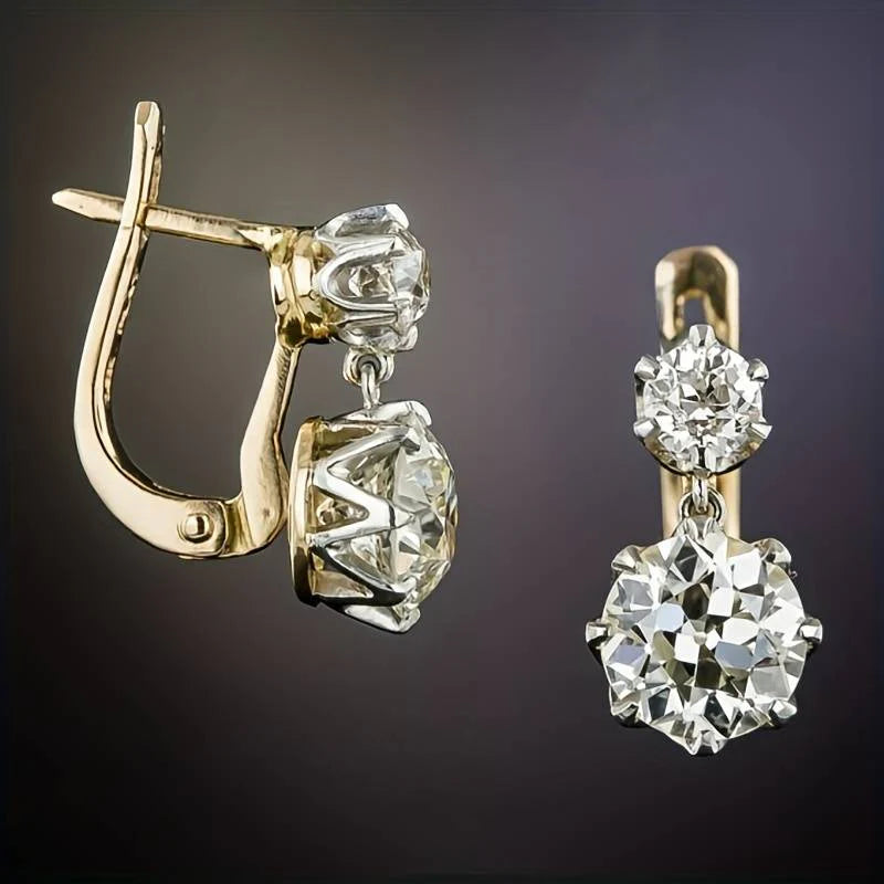Pendientes Vintage Oro y Circonitas