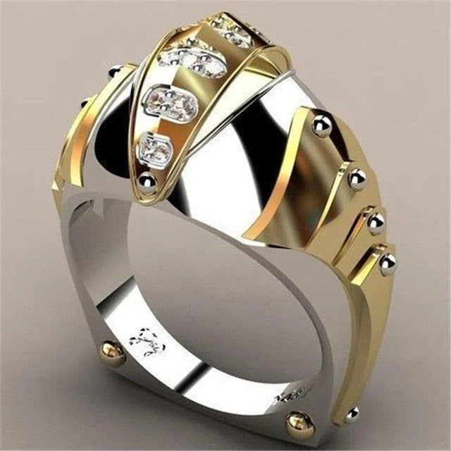 Anillo con Brillantes Vintage Dorado