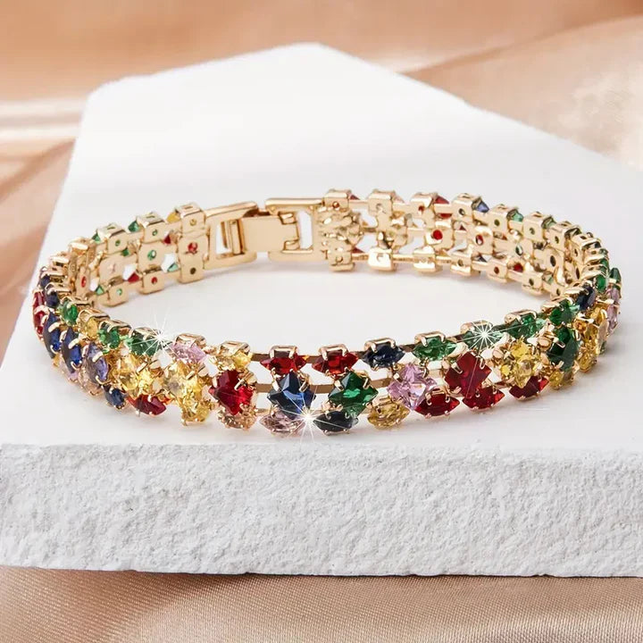 Pulsera Multicolor en Oro Vintage