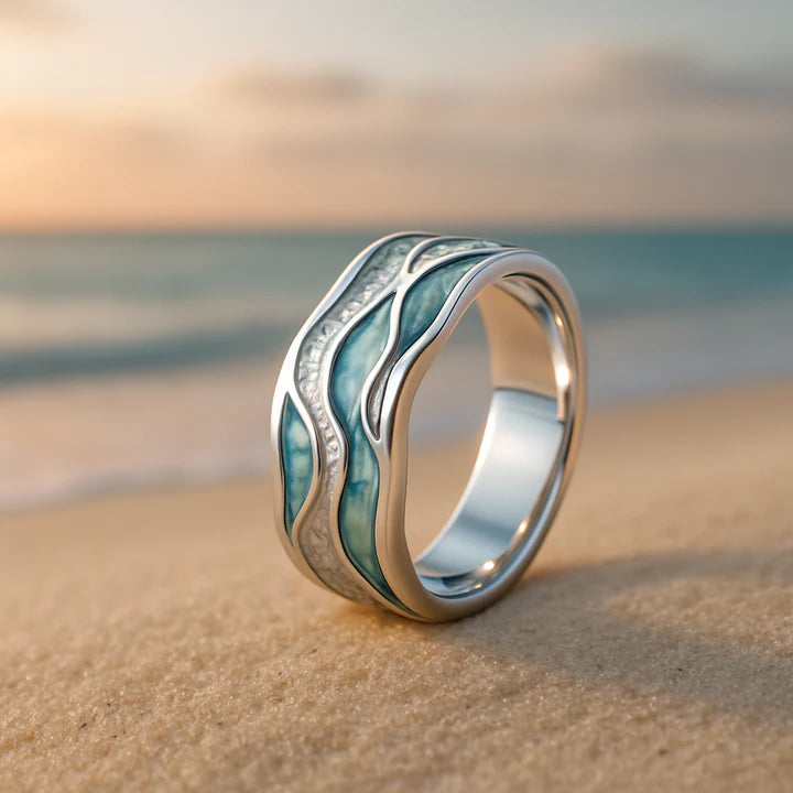 Anillo Turquesa Marino Vintage