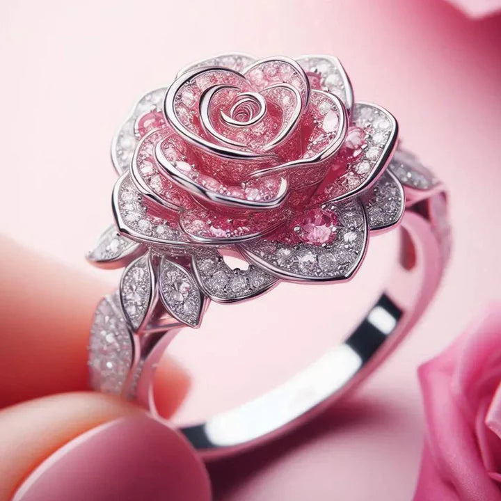 Anillo Exótico Rosado Brillante