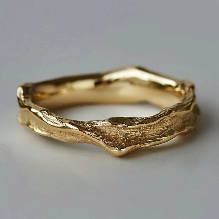 Anillo Oro Forjado Vintage