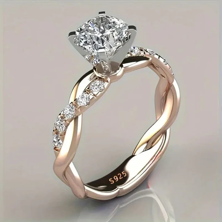 Anillo Nudado Rosado Brillante