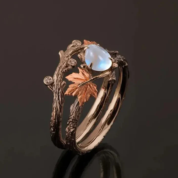 Anillo Natura Cristal Lunar Vintage