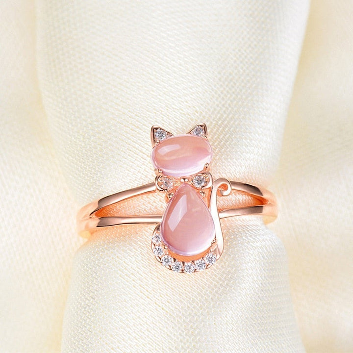 Anillo Gato en Oro Rosa