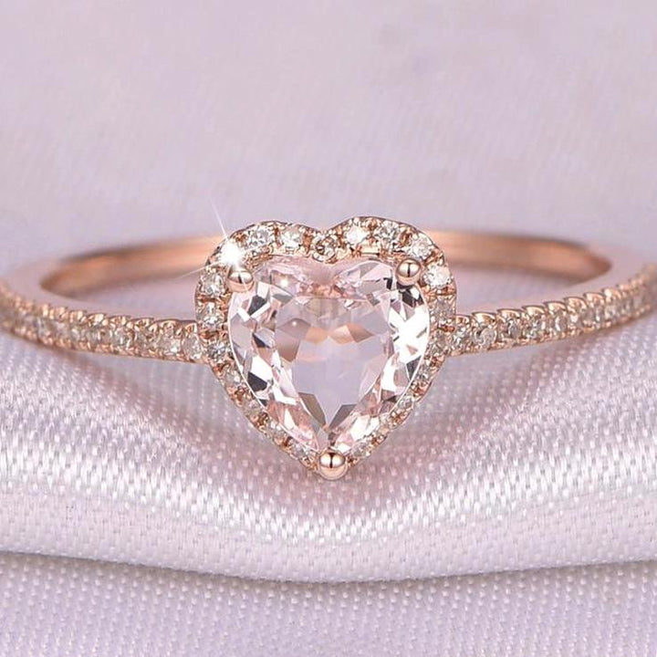 Anillo Corazón de Cristal con Circonitas