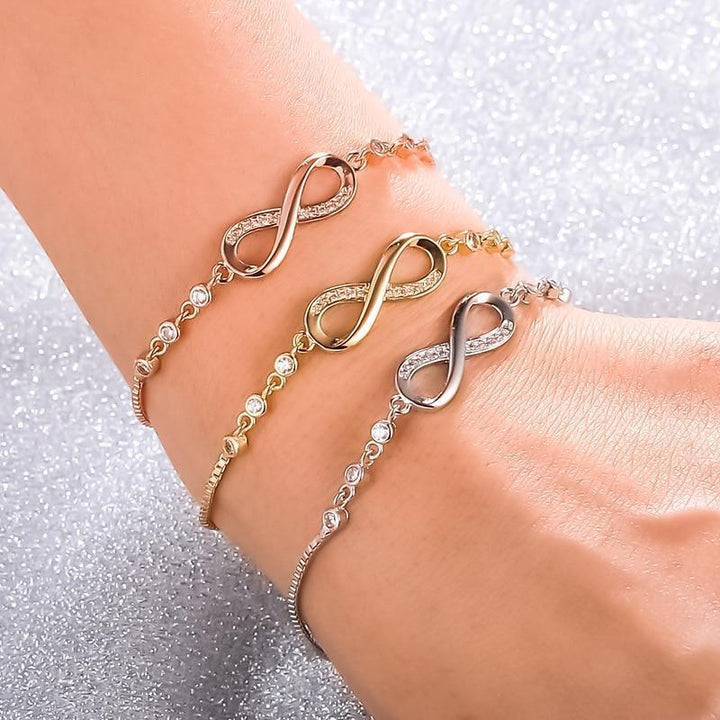 Pulsera Infinito Ajustable en Plata