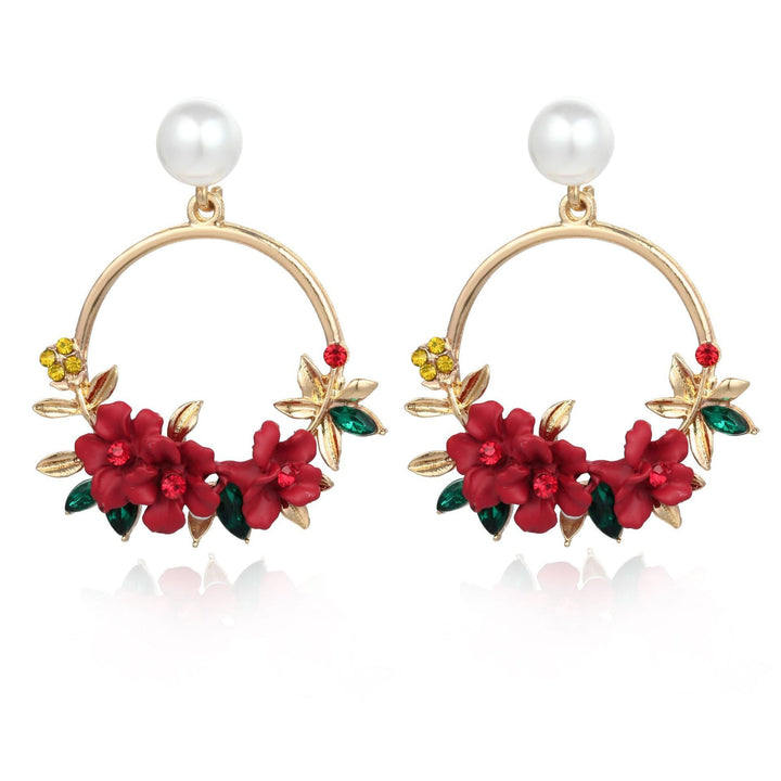 Pendientes de Flores y Perlas en Oro