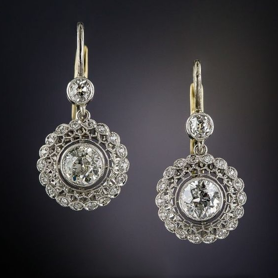 Pendientes de Mandala con Circonitas Vintage